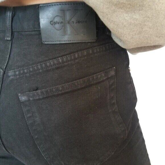 VTG Calvin Klein Black denim Jeans shorts sz 31‎ - Picture 2 of 6